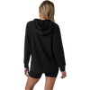 Vuori Women's Halo Oversized Hoodie in HBK-Black Heather back