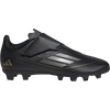 Adidas Youth F50 Club Velcro FxG in Black/Iron Metal/Gold Metal right profile