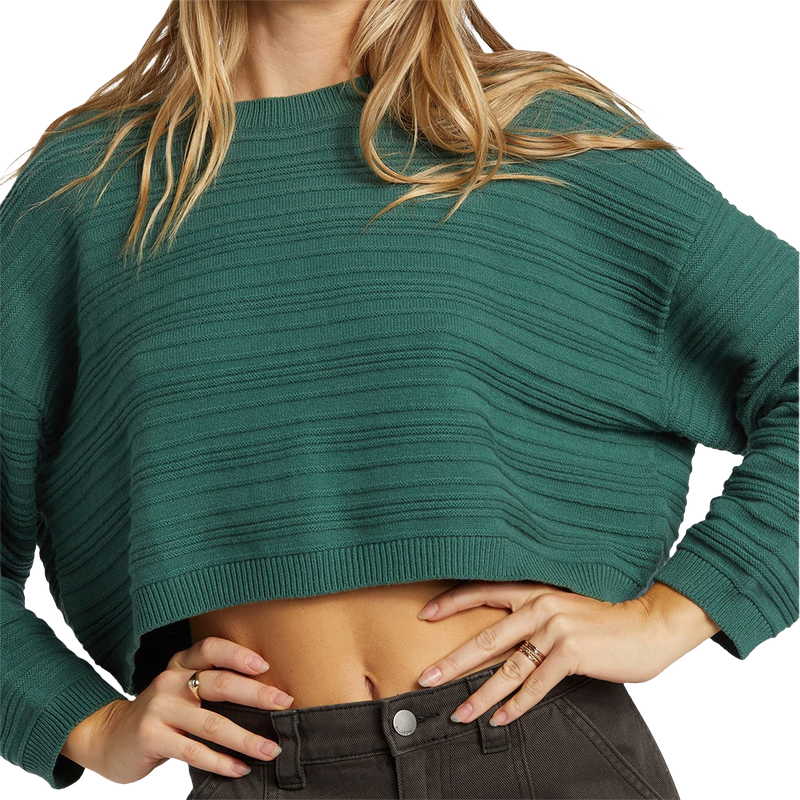Women's Chasing Light Sweater, Billabong Women's Chasing Light Sweater in Emerald Bay front
