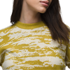 Prana Women's Sun Fall Sweater in Golden Leaf collar