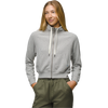 Prana Women's Cozy Up Full Zip in Heather Grey front