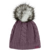 The North Face Women’s Oh Mega Fur Pom Lined Beanie in Midnight Mauve