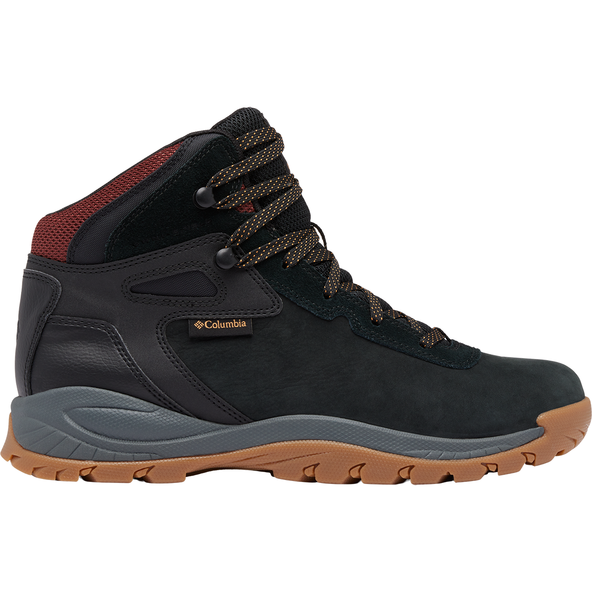 Columbia Men\'s Black Orange Newton Ridge Leather Ankle Hiking Boot Size 11.5 Men main image 2