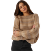 O'Neill Women's Bayou Long Sleeve Sweater in Tobacco