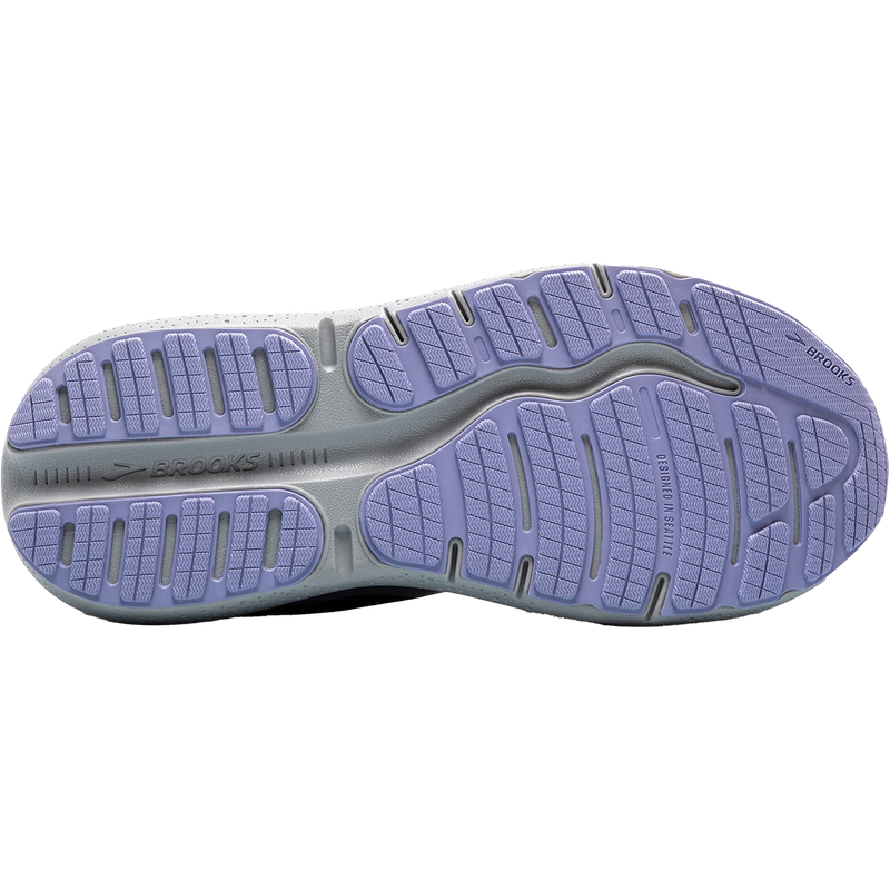 Women's Ghost Max 2, Brooks Women's Ghost Max 2 in 005-Ebony/Sweet Lavender/Alloy outside right profile bottom