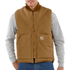 Carhartt Relaxed Fit Firm Duck Insulated Rib Collar Vest in Carhartt Brown