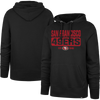 47 Brand Men's 49ers Box Out Headline Hood front and back