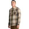 Roark Men's Nordsman Cotton Long Sleeve Flannel in IOY-Ivory front left