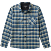 Roark Men's Crossroads Organic Long Sleeve Flannel in DPB-Deep Blue