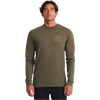 Roark Men's Open Roads Long Sleeve Premium Tee in Military front