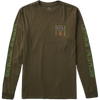 Roark Men's Open Roads Long Sleeve Premium Tee in Military front