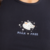 Roam Women's Roam Icon Tee in Dark Navy front graphic