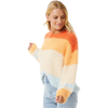 Rip Curl Women's Sunrise Sessions Sweater in Orange  front left