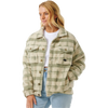 Rip Curl Women's Sunrise Session Sherpa Jacket in 3396-Sage front