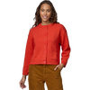 Patagonia Women's Recycled Wool Sweater Jacket in Madder Red front