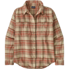 Patagonia Women's Fjord Flannel Shirt In RPPO-River Plaid: Potters Red