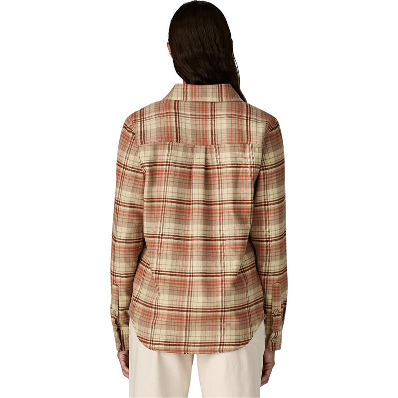 Women's Fjord Flannel Shirt, Patagonia Women's Fjord Flannel Shirt In RPPO-River Plaid: Potters Red back