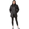 Patagonia Women's Pine Bank Insulated Parka in INBK-Ink Black front unzipped