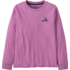Patagonia Youth Long-Sleeved Skyline Stencil T-Shirt in BKPL Brisk Purple front