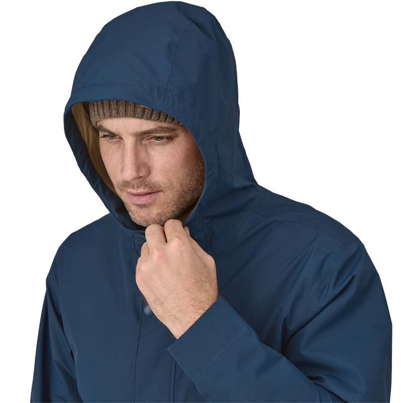 Men's Jackson Glacier Rain Jacket, Patagonia Jackson Glacier Rain Jacket Hood On View
