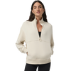 Vuori Women's Sedona Rib Half Zip in Bone