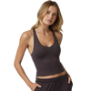 Vuori Women's Halo Performance Crop Tank 2.0 in Sangria Heather