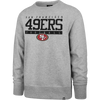 47 Brand Men's 49ers Sideline Block Headline Crew in Slate Grey