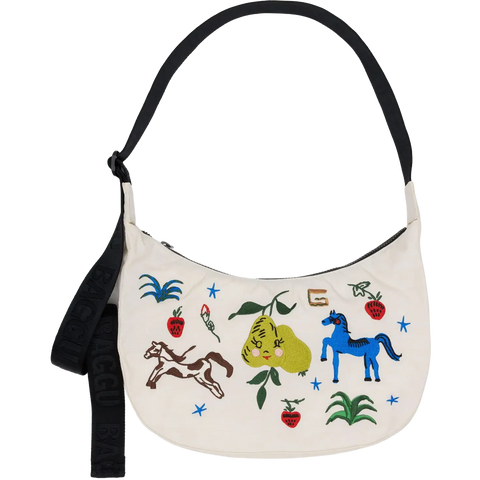 Medium Nylon Crescent Bag