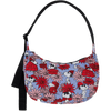 BAGGU Medium Nylon Crescent Bag in floral snoopy