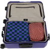 BAGGU Packing Cube Set in Jewel Checks in suitcase