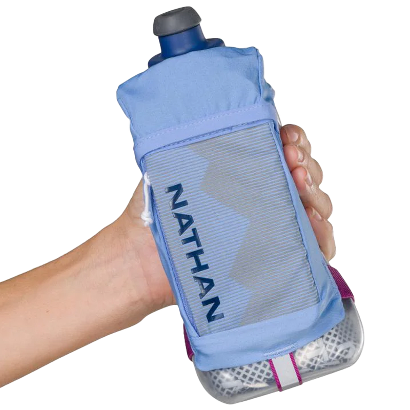 QuickSqueeze Plus Insulated Handheld Bottle 18oz, Nathan QuickSqueeze Plus Insulated Handheld Bottle 18oz in hand
