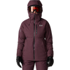 Mountain Hardwear Women's Powder Maven Down Jacket in Blackberry with hood up