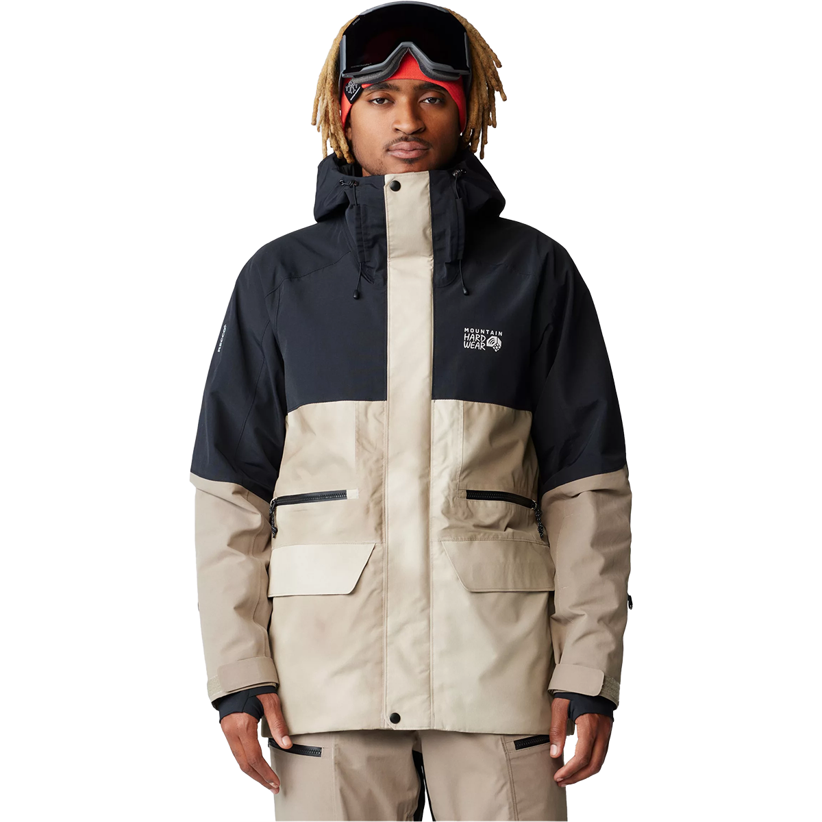 Mens Ski Snow Jackets Fleece Lined Drawstring Hooded Coats