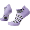 Smartwool Women's Run Targeted Cushion Stripe Low Ankle Socks in Ultra Violet