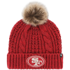 47 Brand Women's 49ers Meeko Cuff Knit in Red