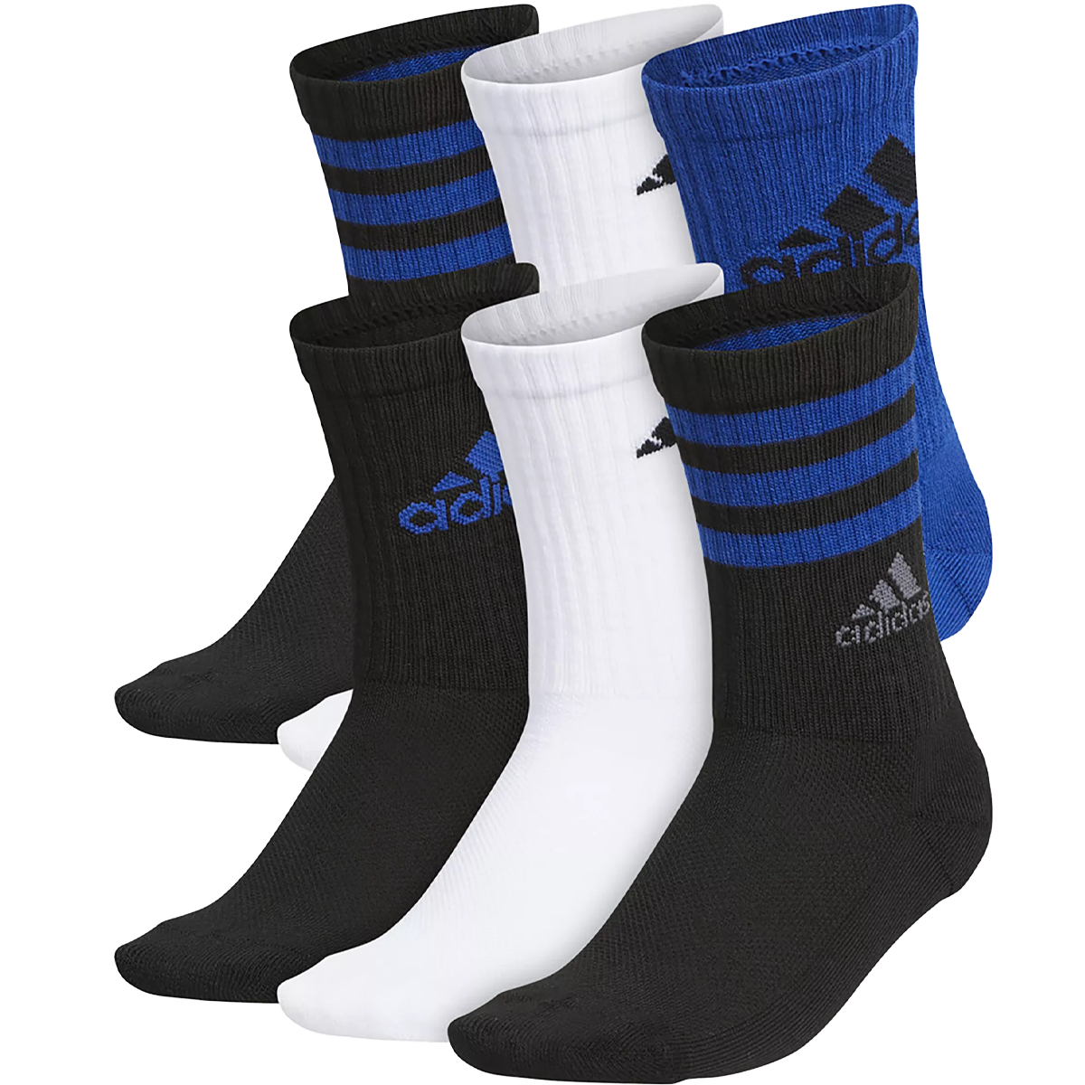 Youth Adidas Cushion Mixed 6-Pack Crew alternate view
