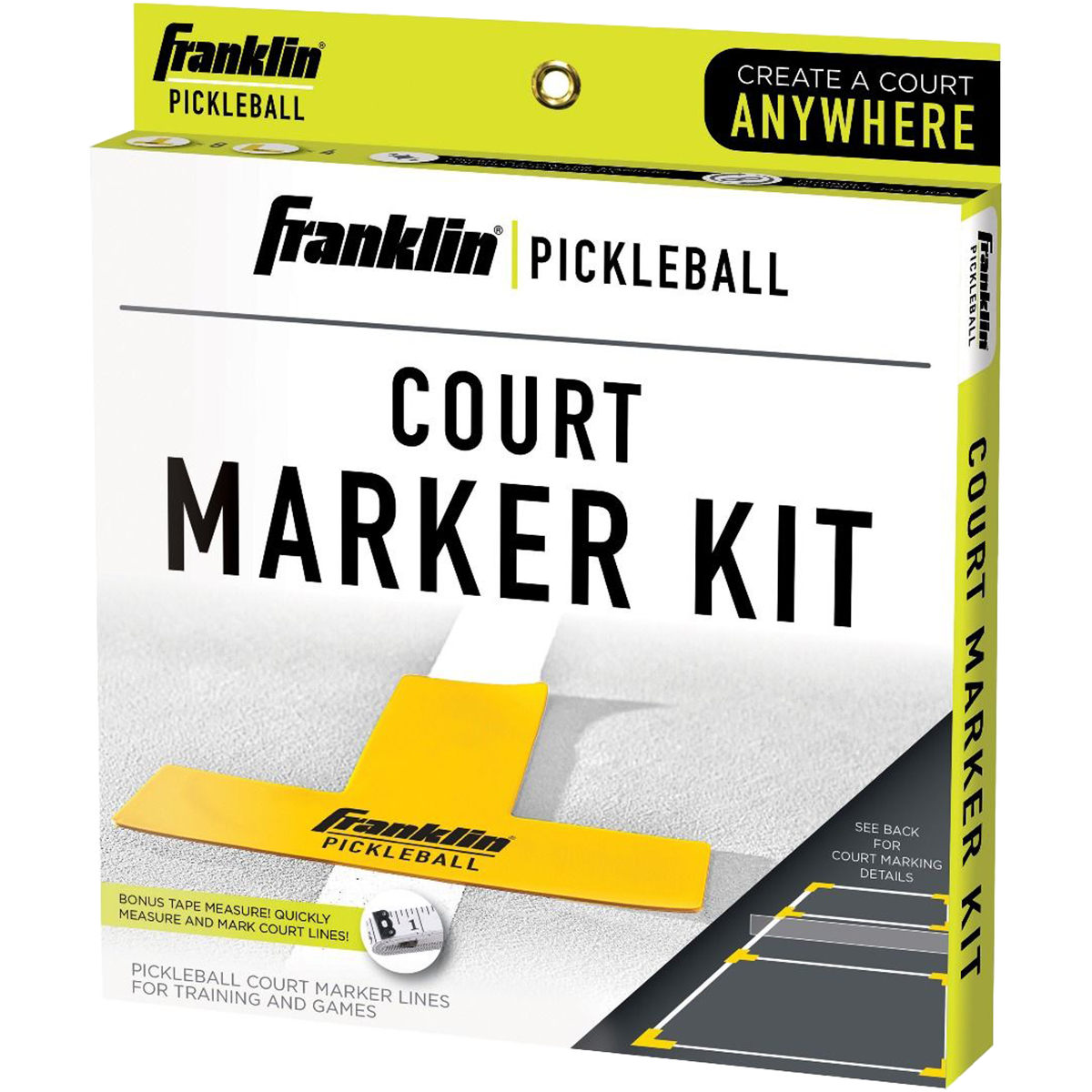 Kit De Marcadores Para Pista De Pickleball Y Tenis - Desplegables, Antideslizantes, Portátil