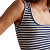 Free People Women's Hummingbird Stripe Tank fabric detail