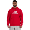 New Balance Sport Essentials French Terry Logo Hoodie in Team Red