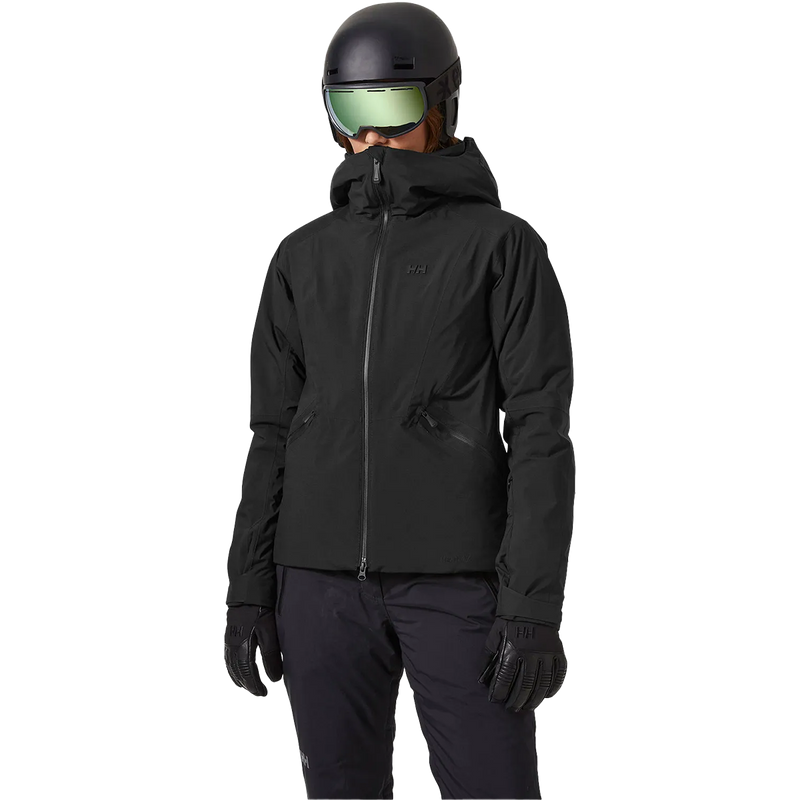 Women's Motionista Infinity Jacket, Helly Hansen Women's Motionista Infinity Jacket in black on model front