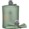 Hydrapak Stow Mountain Edition 350 ml in Sutro Green folded and filled