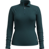 Smartwool Women's Classic Thermal Merino Base Layer 1/4 Zip in Twilight Blue Heather
