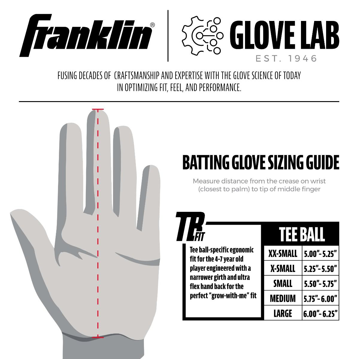 Youth Grow-To-Pro Tee Ball Batting Gloves alternate view