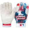 Franklin Youth Grow-To-Pro Tee Ball Batting Gloves in White/Red/Blue pair