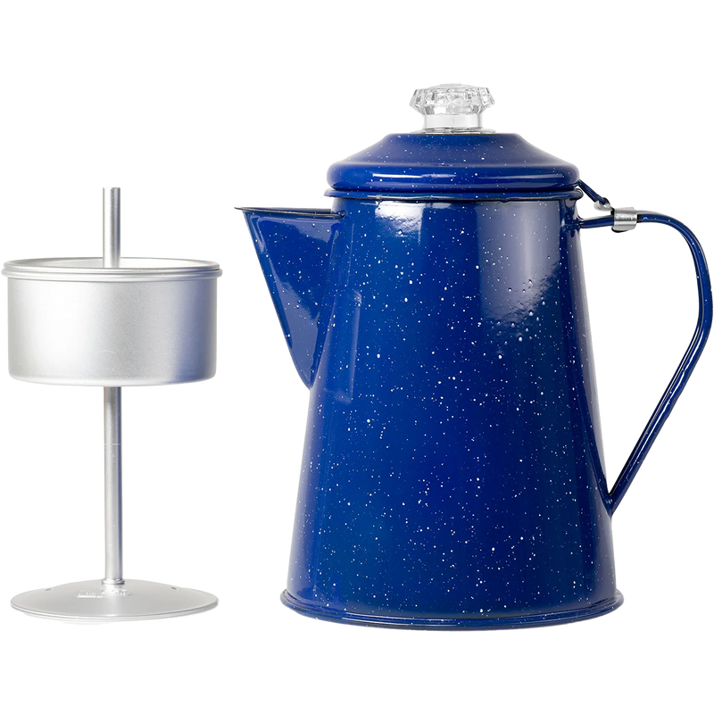 Mesa 8 Cup Percolator, GSI Outdoors Mesa 8 Cup Percolator in Lapis with percolator insert