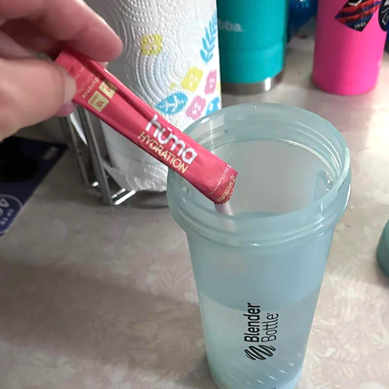 Hydration Drink Mix, Huma Hydration Drink Mix in cup