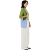 BAGGU Small Nylon Sling in French Blue with model right