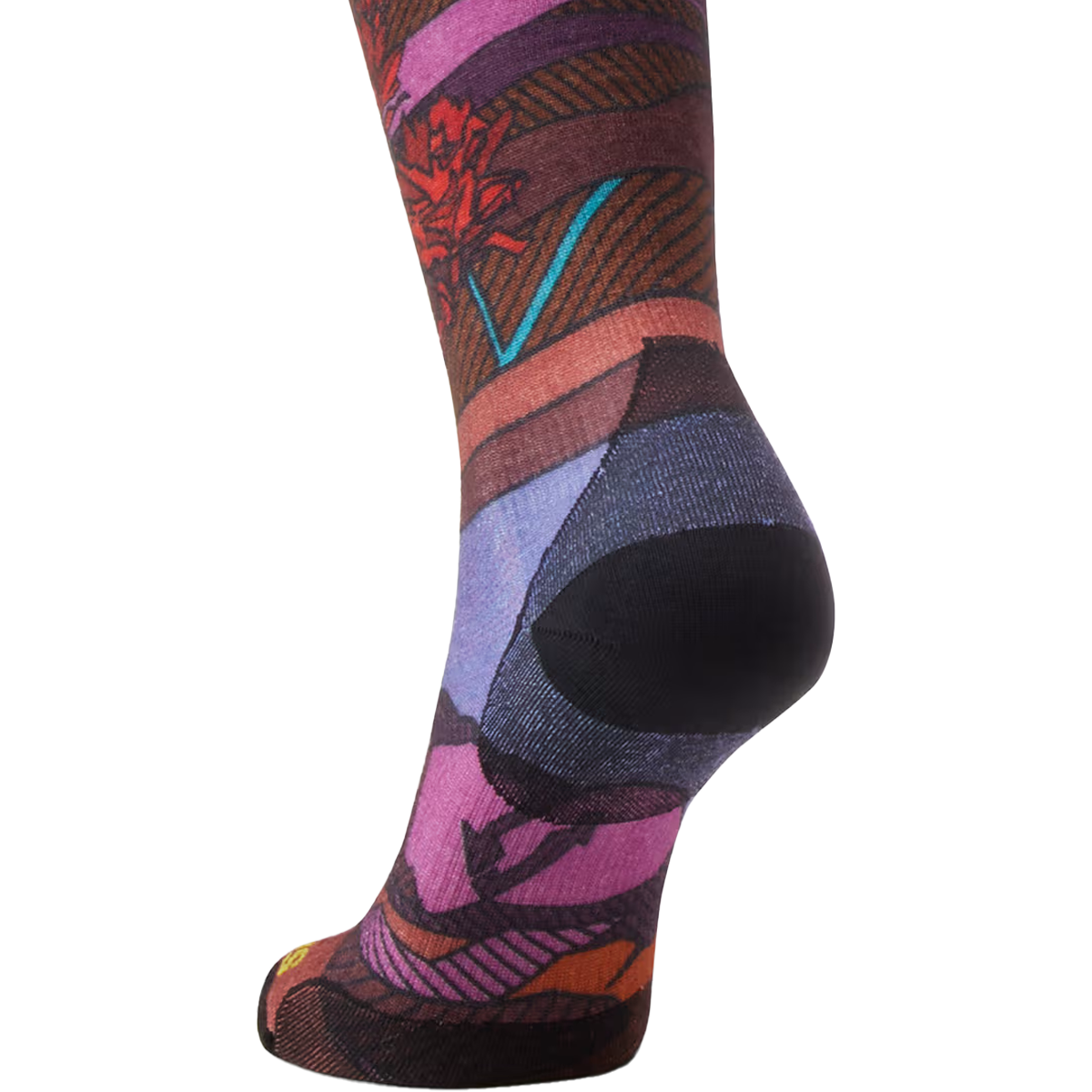 Women's Ski Floral Field Print Over The Calf Socks alternate view
