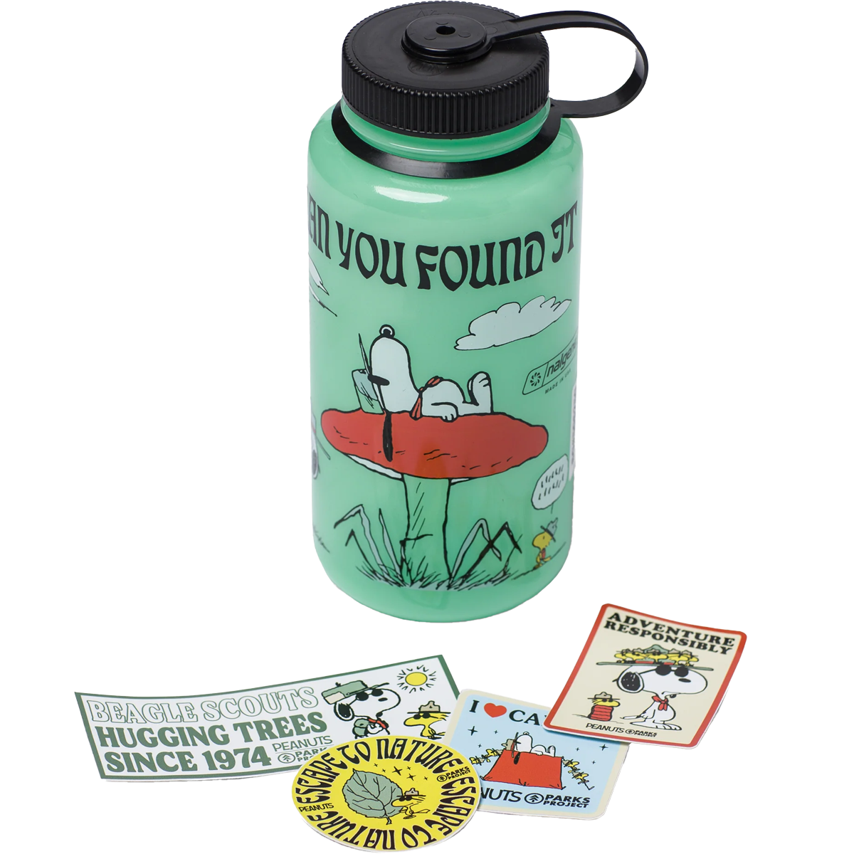 Peanuts x Parks Project Recycled Water Bottle and Sticker Pack alternate view
