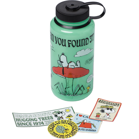 Peanuts x Parks Project Recycled Water Bottle and Sticker Pack